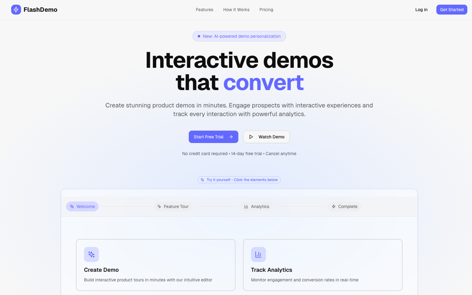 FlashDemo - Interactive product demos
