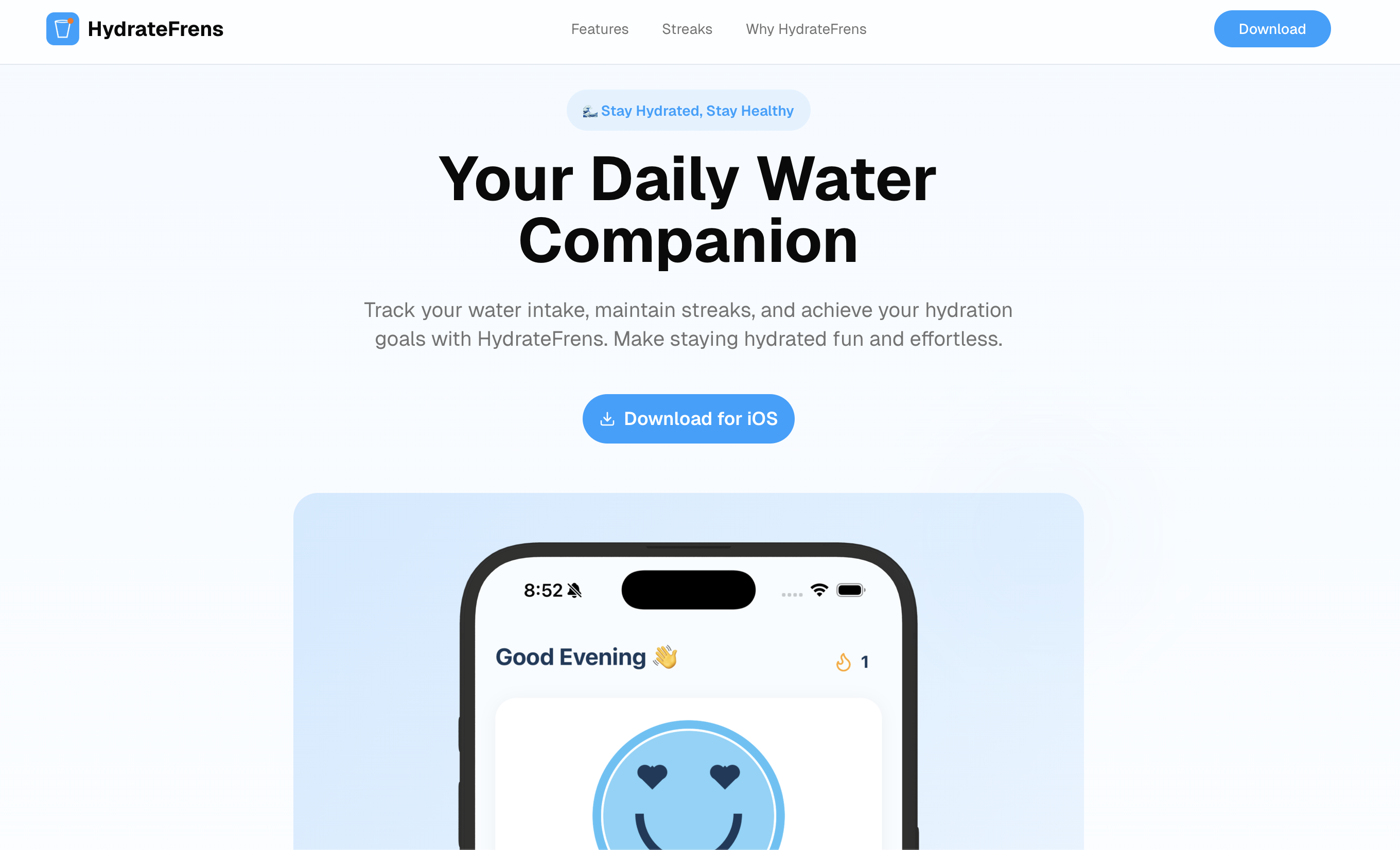 HydrateFrens - Water tracking companion